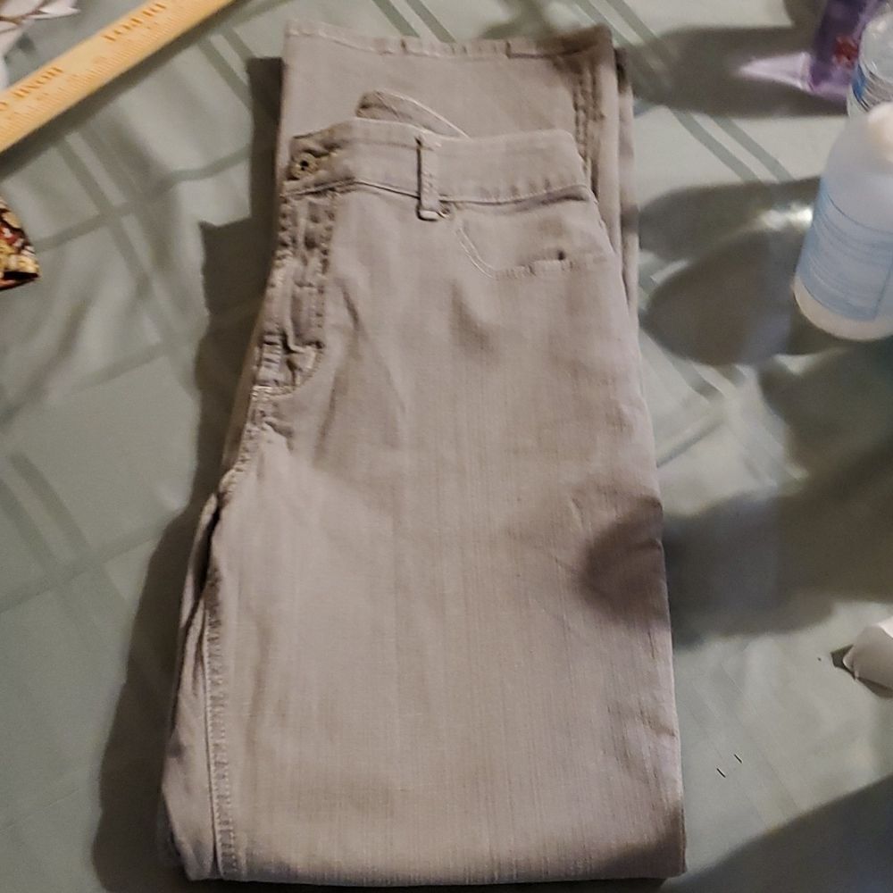 Chicos Platinum Gray Marquis Straight Leg Jeans 2
